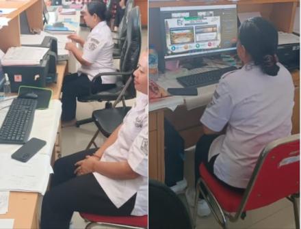 Kaur Keuangan Desa Bengkala Mengikuti Pembelajaran Pengelolaan Keuangan Desa Melalui Bali CorpU